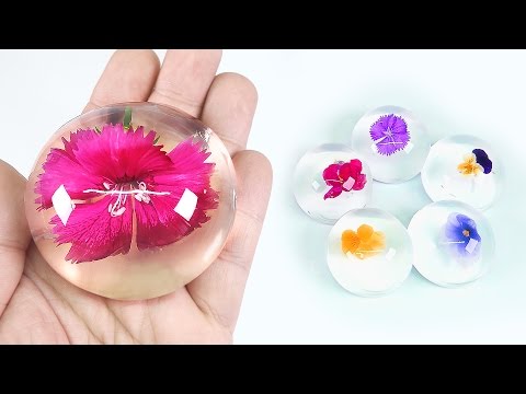 How to make Edible Flower RAINDROP CAKE