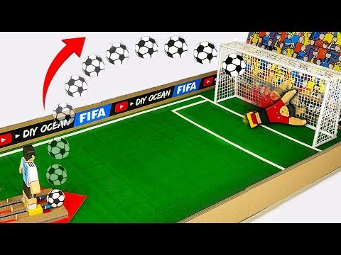 How to make FIFA Penalty Football Board GAME from Cardboard DIY at HOME World Cup 2018