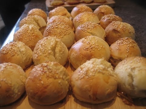 How to make Mini Cheese Burger buns - Stop Motion Cookery