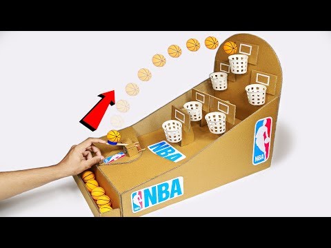 How to make NBA Basketball Board Game from Cardboard DIY at Home