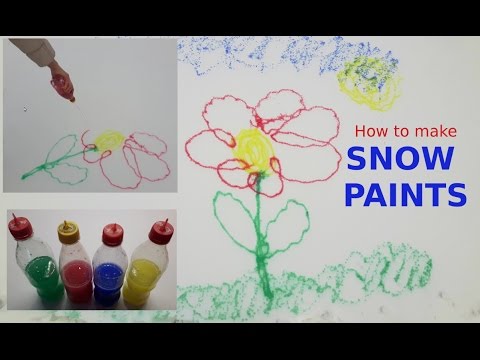 How to make PAINTS FOR SNOW - SNOW PAINTS -  EASY!