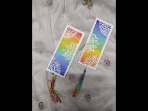 How to make Rainbow Bookmarks with Mandala designs