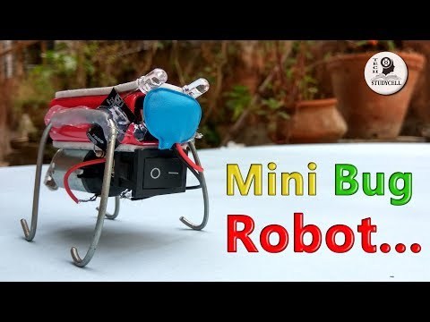 How to make Robot - Build a Mini Bug Robot at home in 5 minutes