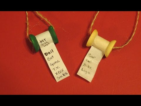 How to make a Christmas Wish List Scroll &amp;ndash; DIY Christmas Ornaments 2014