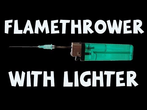 How to make a Flamethrower with a lighter (Life Hacks).