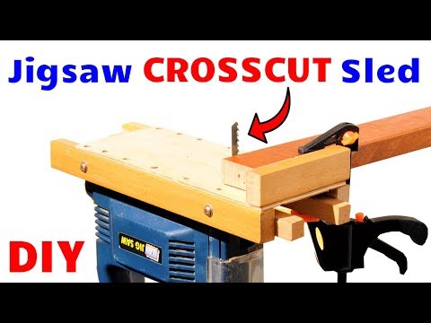 How to make a Jigsaw Crosscut Sled - Perfect Jigsaw Cuts Every Single Time!