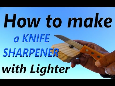 How to make a KNIFE SHARPENER with Lighter Life Hacks .