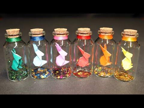 How to make a Mini Rabit in a Bottle - Easy Paper Gift!