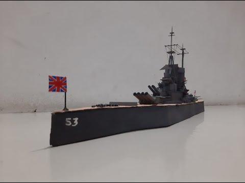 How to make a Model Battleship using Cardboard:HMS Prince of Wales