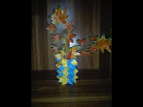 How to make a Paper Flower Vase - DIY Simple Paper Craft