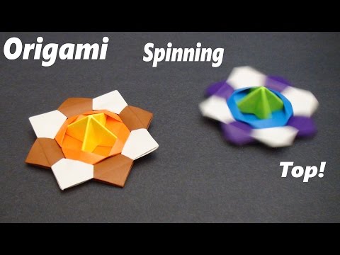 How to make a Paper Spinning Top (Modular Action Origami) - TCGames [HD]!