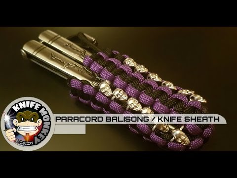 How to make a Paracord Skull Knife / Balisong Sheath