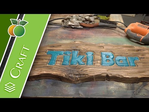 How to make a Tiki or Distressed Sign - Version 2