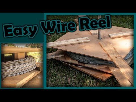 How to make a WIRE SPINNER - DIY Easy - Homemade - wire reel - DIY farm fencing spinner