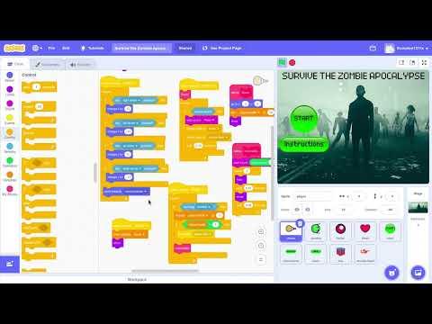 How to make a Zombie Survival Game in Scratch!!