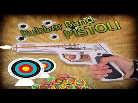 How to make a cardboard gun pistol Rubber Band