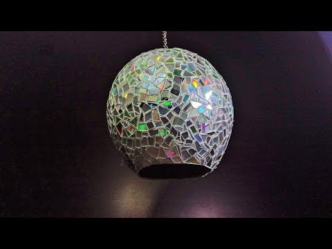 How to make a lamp with paper - DIY Lamp - CD Craft - Paper Craft