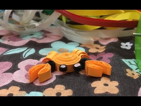 How to make a miniature 3d quilled crab