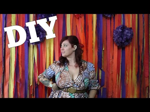 How to make a photo wall backdrop with streamers | DIY with Caitlin