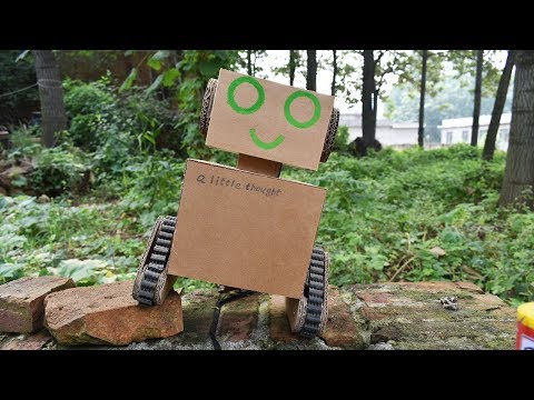 How to make a simple crawler robot toy from cardboard