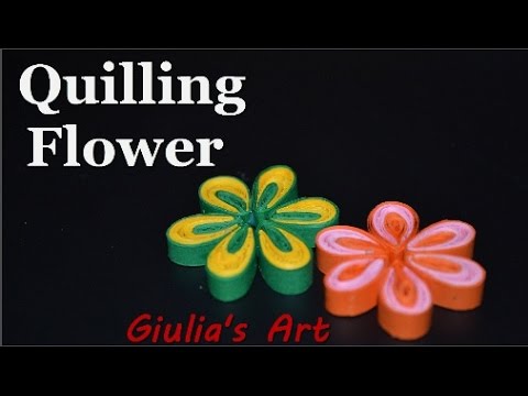 How to make a simple quilling flower - Tutorial 1 ( Fiori )