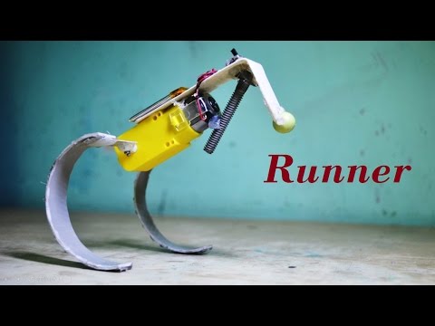 How to make a simple running / hopping robot