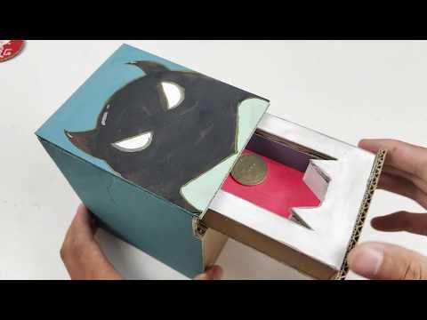 How to make a small demon magic piggy bank with cardboard