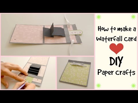 How to make a waterfall card -DIY Paper Crafts  - Scrapbooking Tutorial - Father's Day Gift Idea