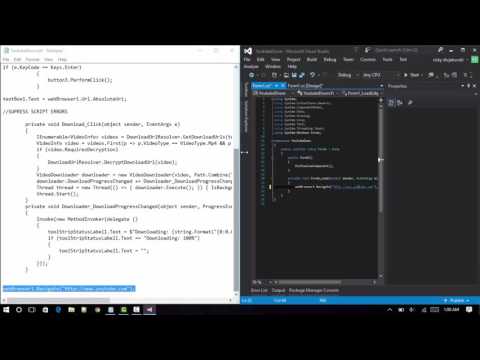 How to make a youtube downloader/web browser in 10 minutes C#