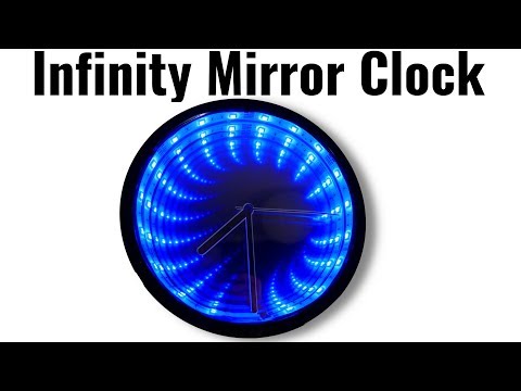 How to make an INFINITY ILLUSION MIRROR CLOCK