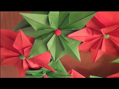 How to make an Origami Christmas Wreath