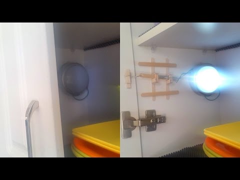 How to make automatic cabinet lamp