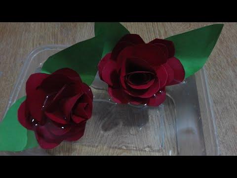 How to make beautiful roses with paper|Paper craft|Easy Flowers|Beautiful Flowers|Umer Tv