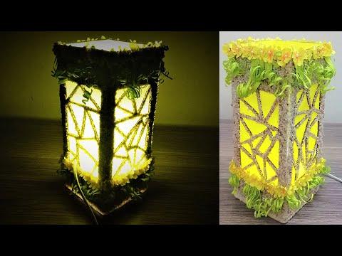 How to make cardboard lamp - DIY Lamp - Cardboard Craft