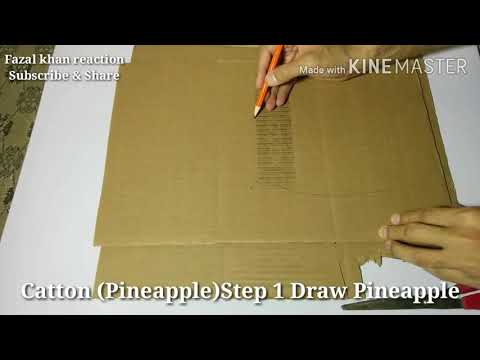 How to make carton Pineapple #diy