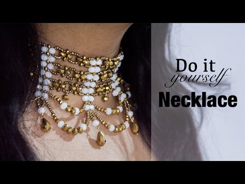 How to make collar necklace | DIY collar necklace | beaded collar |  jewelry making