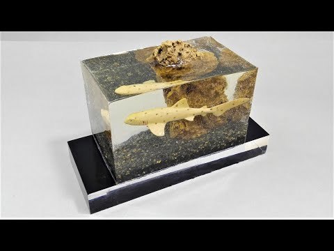 How to make faux Aquarium | Shark Fish tank | Lamp Resin art