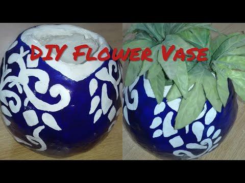 How to make flower vase|Beautiful Flower Vase|Balloon Vase|Plaster Of Paris Vase|Easy Vase