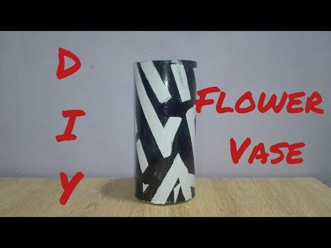 How to make flower vase with PVC Pipe| Beautiful Flower Vase| DIY Vase | Home Decor| Home-made vase