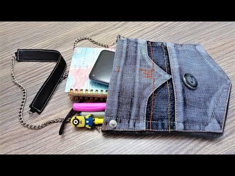 How to make hand bag from old jeans - DIY Hand Bag - Old cloth reuse ideas - Jeans Bag