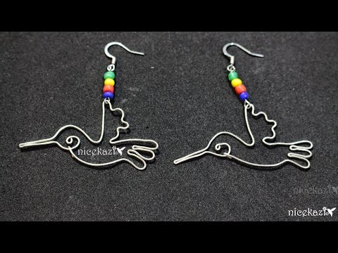 How to make hummingbird earrings using wire