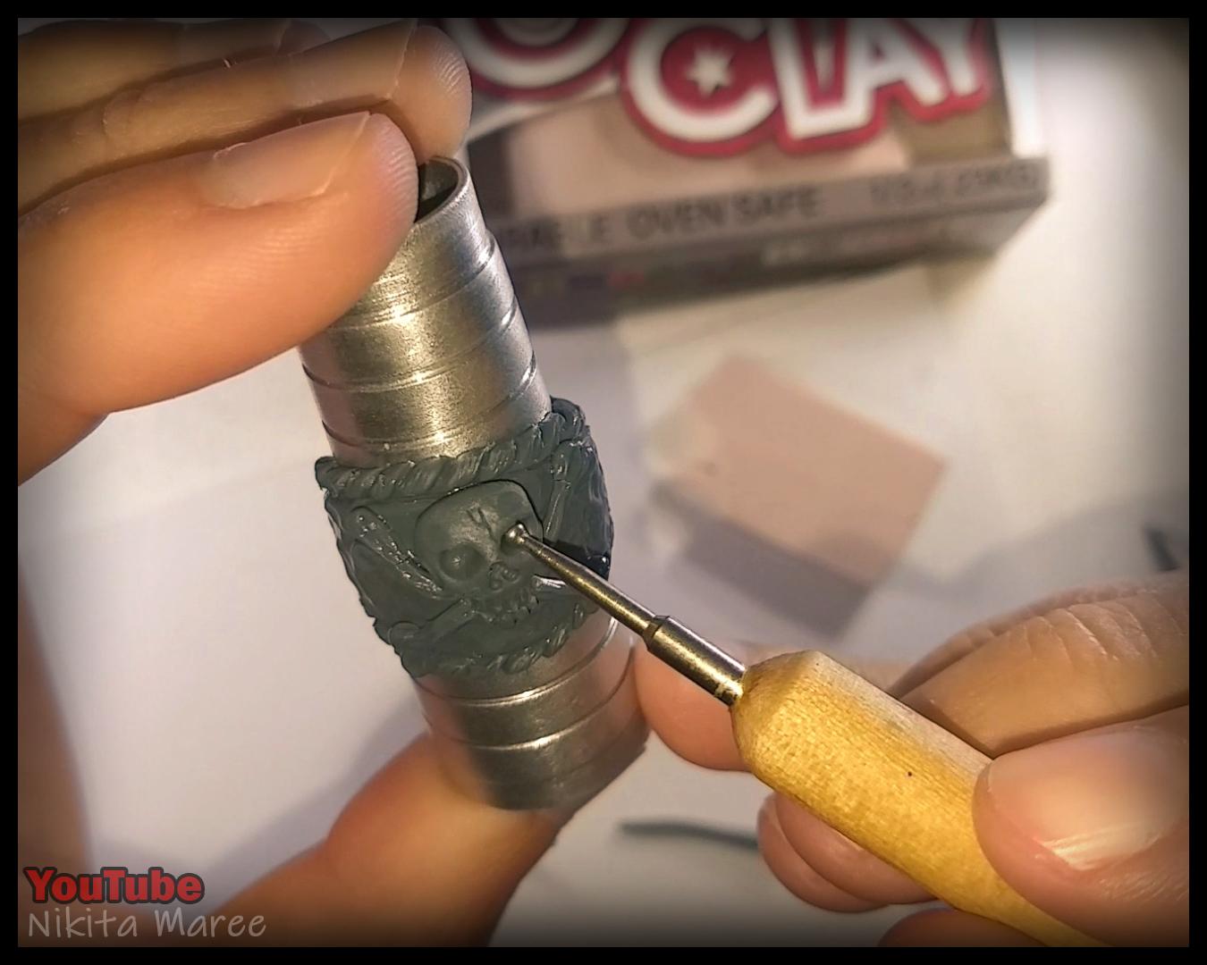 How to make jewellery rings from polymer clay. Clay sculpting tutorial pirate rings (12).jpg