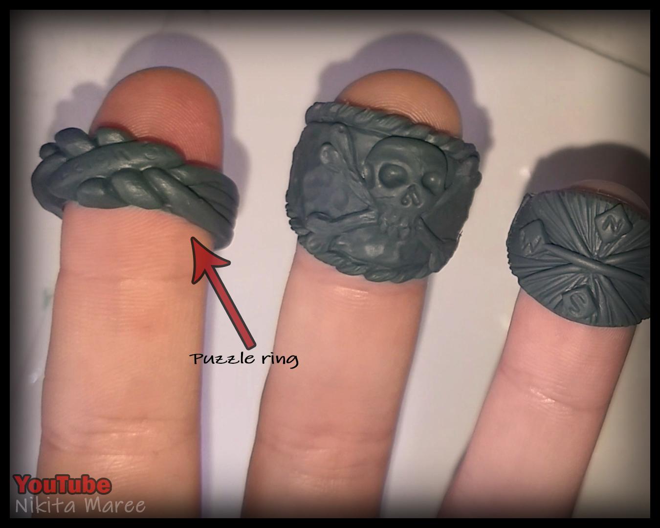 How to make jewellery rings from polymer clay. Clay sculpting tutorial pirate rings (27).jpg