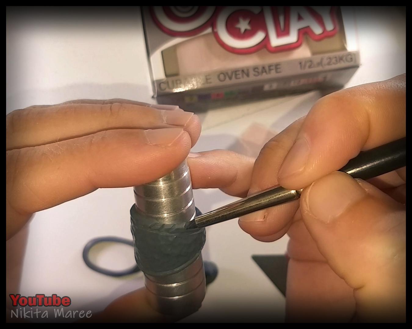 How to make jewellery rings from polymer clay. Clay sculpting tutorial pirate rings (6.1).jpg