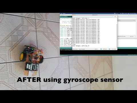 How to makes a robot car drive straight and turn exact right angles with MPU6050 gyroscope sensor