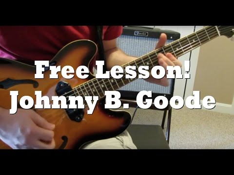 How to play Johnny B. Goode (intro) guitar lesson by Tom Conlon