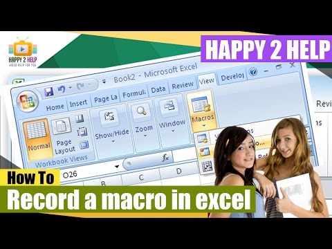 How to record actions by macro in excel.