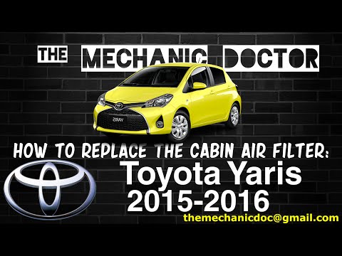 How to replace the cabin air filter: Toyota Yaris 2015 - 2016