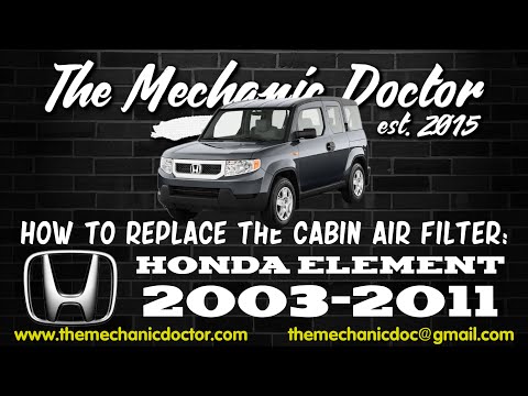 How to replace the cabin air filter : Honda Element 2003-2011