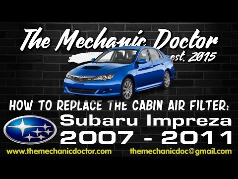 How to replace the cabin air filter : Subaru Impreza 2007, 2008, 2009 2010, 2011